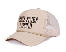 Load image into Gallery viewer, Jesus Saves I spend Trucker Hat
