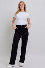 Load image into Gallery viewer, Judy Blue Black Cargo Wide Jean
