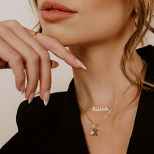 Load image into Gallery viewer, Water Resistant Custom Cursive Enamel Necklace
