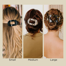 Load image into Gallery viewer, Teletie Blonde Tortoise Round Flat Clip
