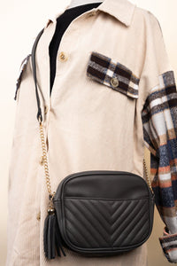 Classy Chevron Quilted Crossbody