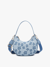 Load image into Gallery viewer, EH2457 Donnatella Floral Half-Moon Satchel/Crossbody: Sage
