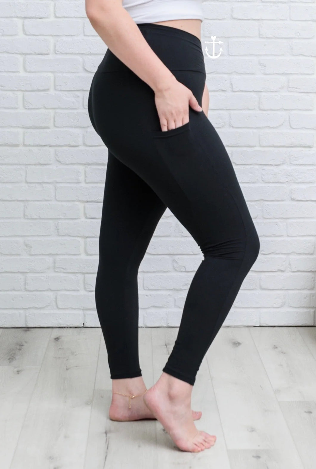 Anchored Luxury Compression Fleece Brushed Leggings (size up 1)