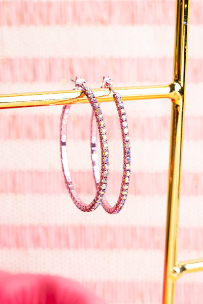 Pink Party Hoops