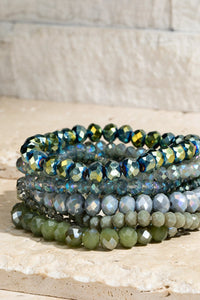 Glass Bead Bracelet Stack