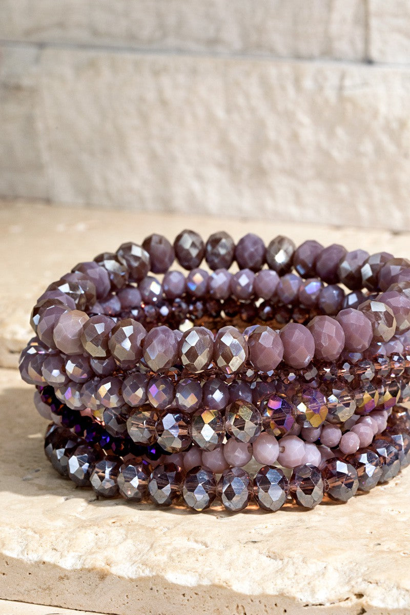 Glass Bead Bracelet Stack