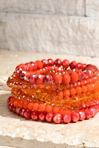 Glass Bead Bracelet Stack