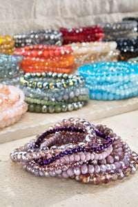 Glass Bead Bracelet Stack