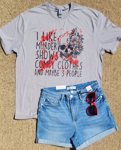 Murder Shows and 3 people Tee