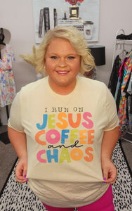 Jesus, Coffee, and Chaos Tee