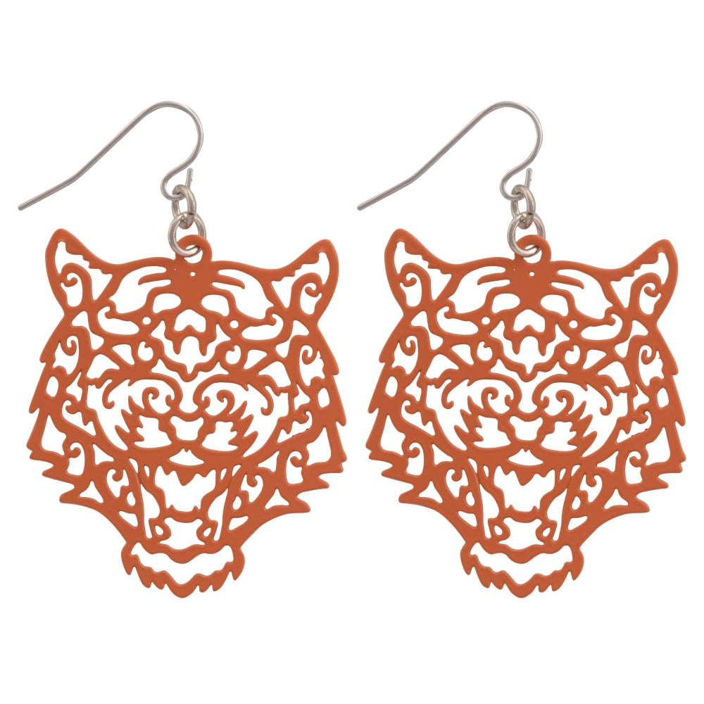 Orange Tiger Earrings