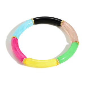 Multi-Colored Tube Bracelet