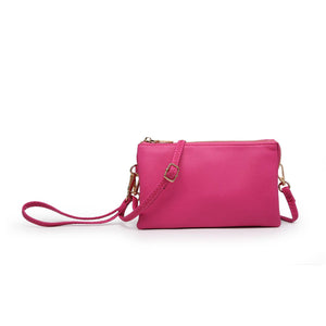 Hot Pink Riley 3 Compartment Crossbody/Wristlet