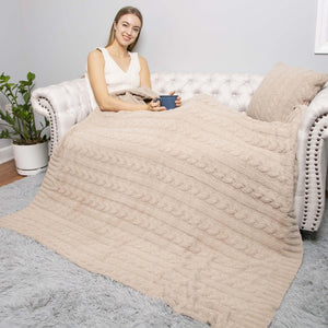 Solid Textured Luxe Blanket