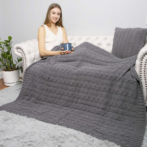 Solid Textured Luxe Blanket