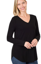 Load image into Gallery viewer, Long Sleeve Vneck Tee 2106
