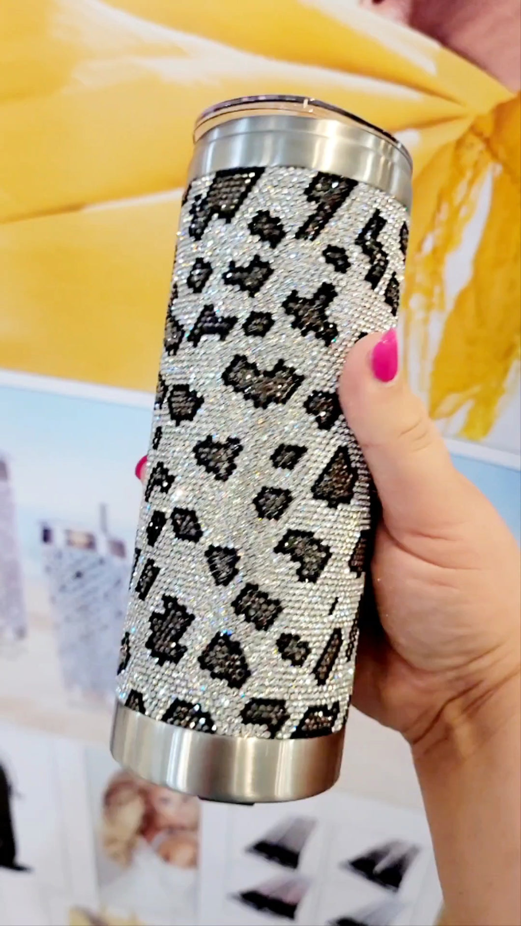 Leopard Crystal 22oz. Tumbler